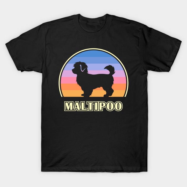 Maltipoo Vintage Sunset Dog T-Shirt by millersye